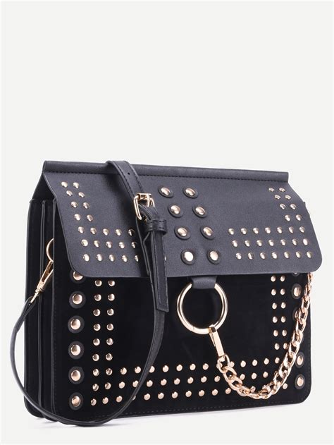 black studded crossbody purse.